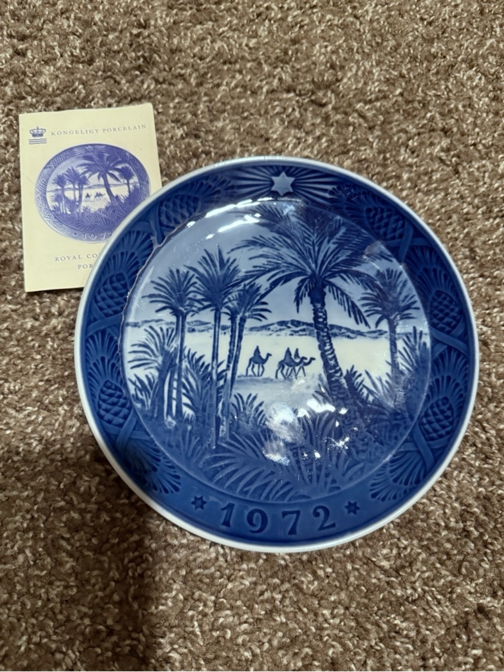 Vintage Royal Copenhagen 1972 Collector Plate “In the Desert”